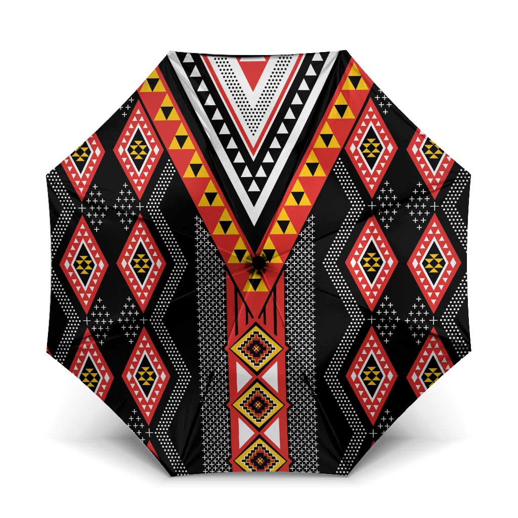 Niho Taniwha Taniko Motif Umbrella - Polynesian Pride