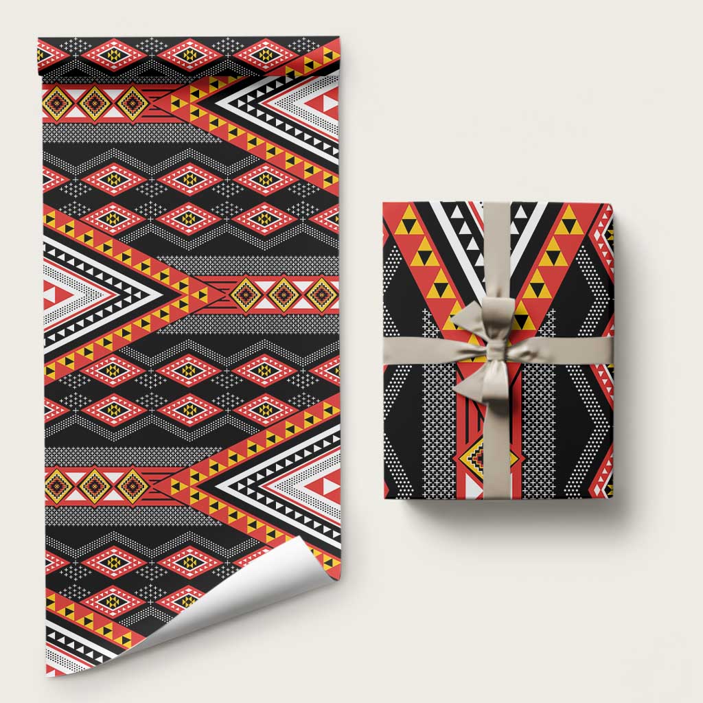 Niho Taniwha Taniko Motif Wrapping Paper - Polynesian Pride