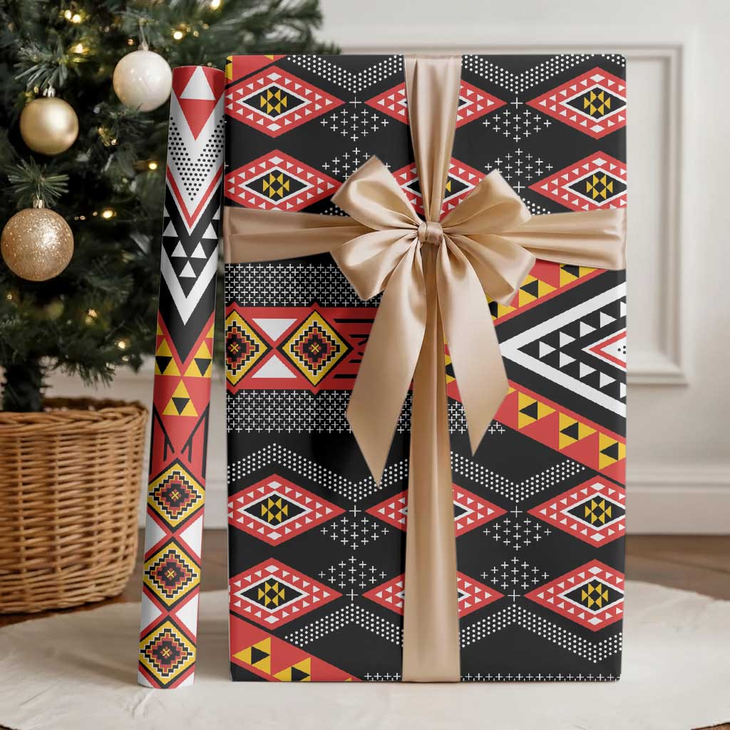Niho Taniwha Taniko Motif Wrapping Paper - Polynesian Pride