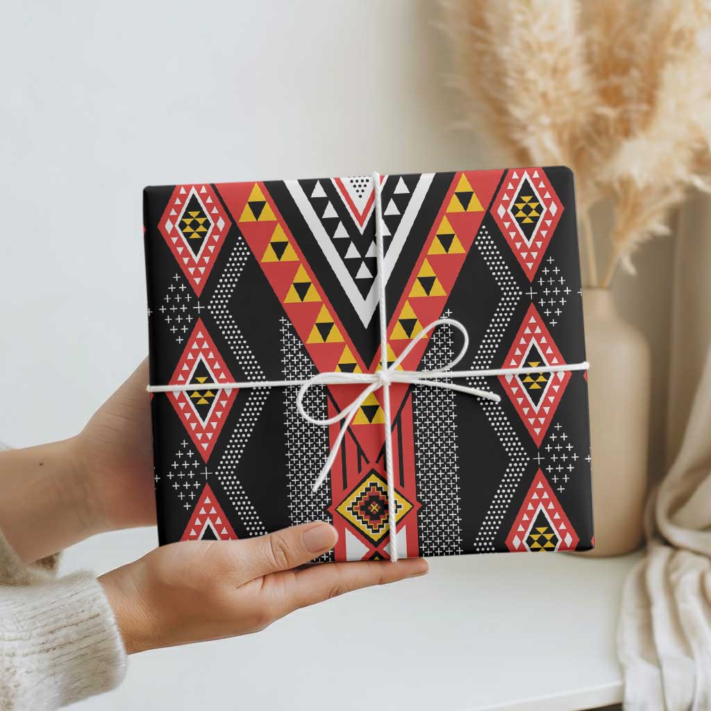 Niho Taniwha Taniko Motif Wrapping Paper - Polynesian Pride
