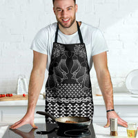 Black Taniko Kowhaiwhai Tukutuku Motif Apron - Polynesian Pride