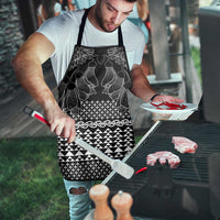 Black Taniko Kowhaiwhai Tukutuku Motif Apron - Polynesian Pride