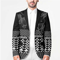 Black Taniko Kowhaiwhai Tukutuku Motif Blazer - Polynesian Pride