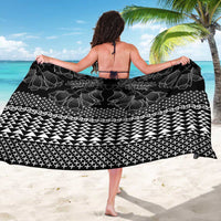 Black Taniko Kowhaiwhai Tukutuku Motif Sarong
