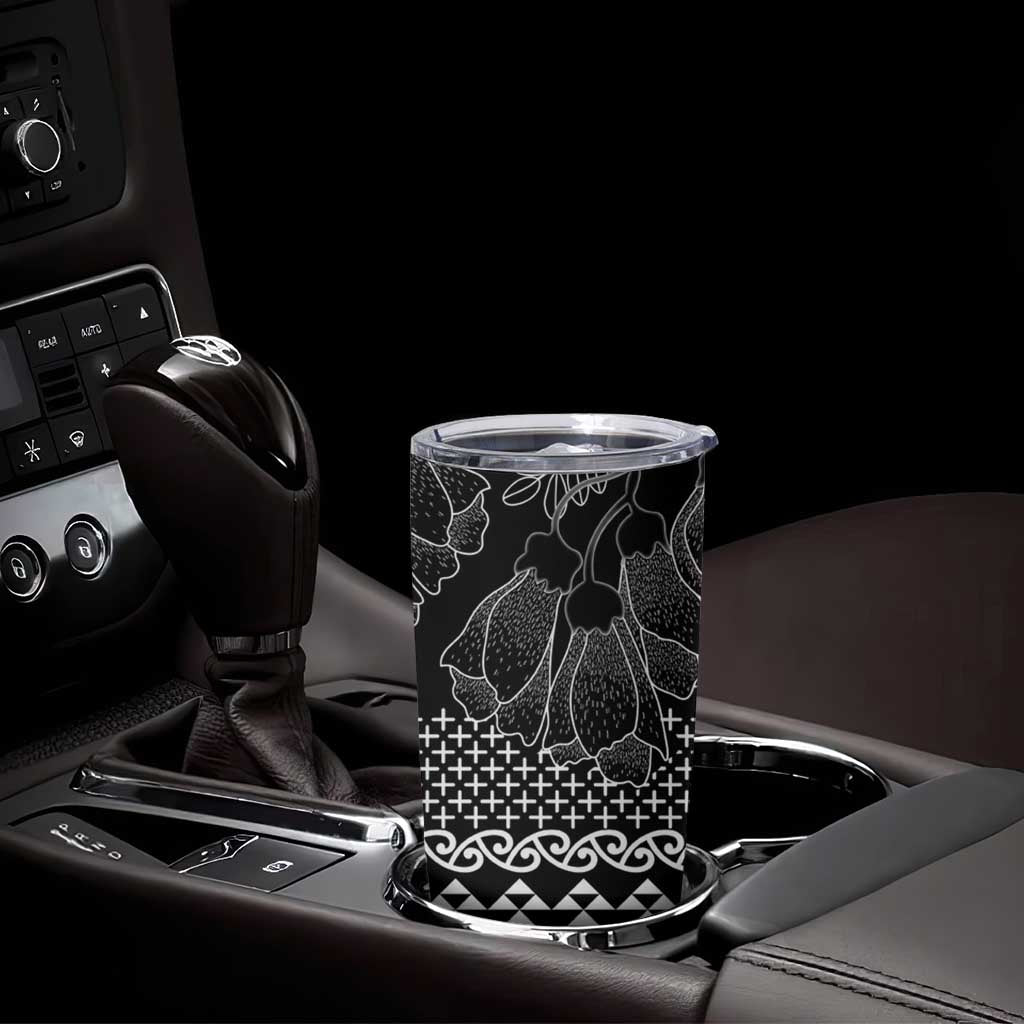 Black Taniko Kowhaiwhai Tukutuku Motif Tumbler Cup