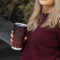 Red Taniko Kowhaiwhai Tukutuku Motif Tumbler Cup