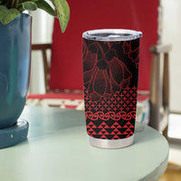 Red Taniko Kowhaiwhai Tukutuku Motif Tumbler Cup