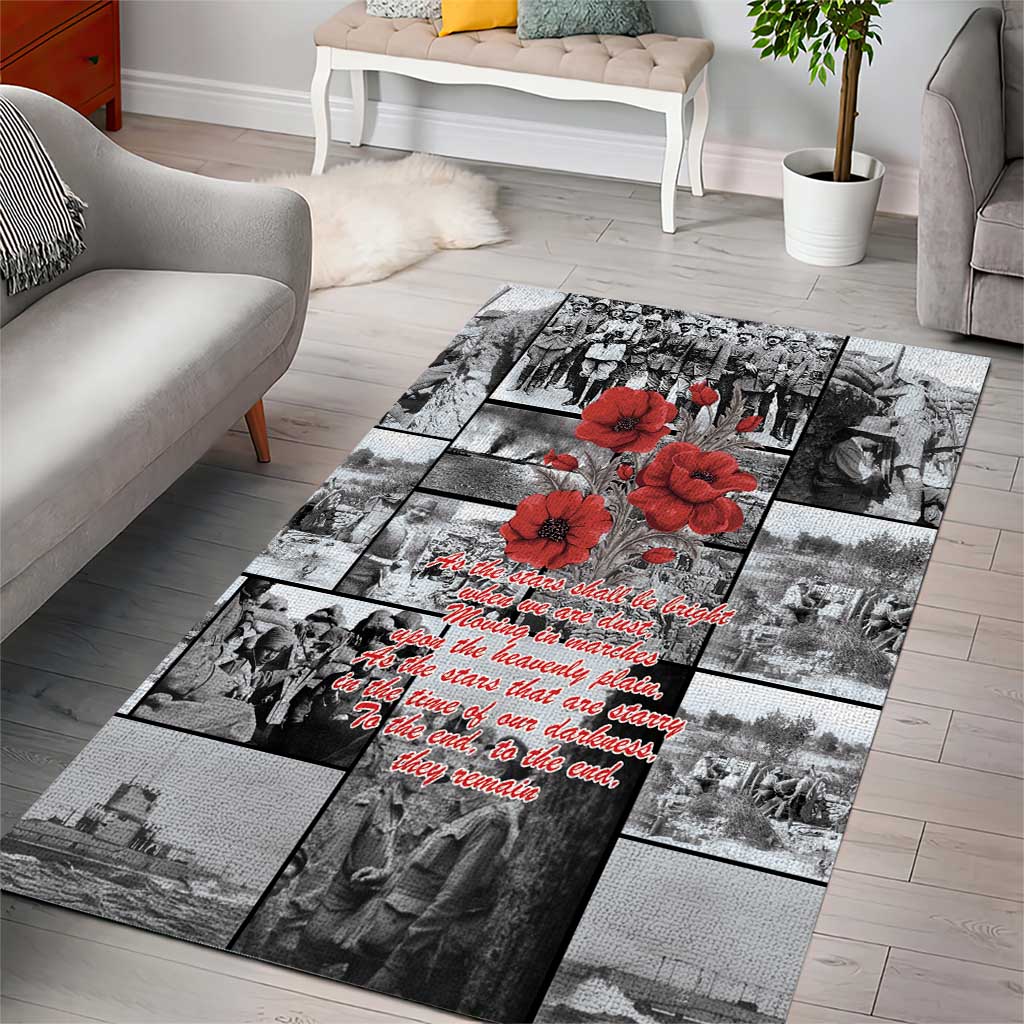 ANZAC Day Gallipoli Campaign Area Rug To The End They Remain