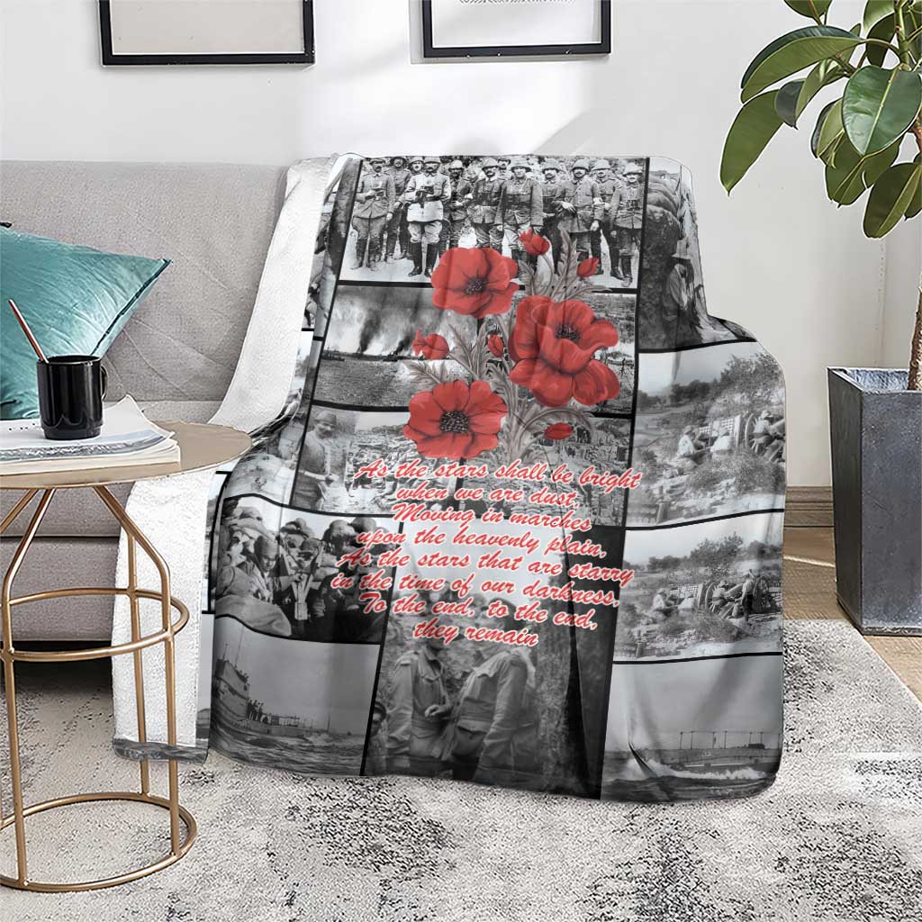 ANZAC Day Gallipoli Campaign Blanket To The End They Remain
