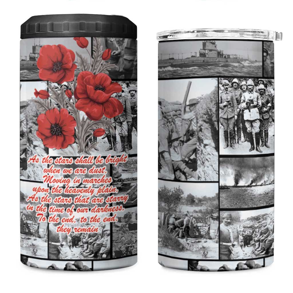 ANZAC Day Gallipoli Campaign 4 in 1 Can Cooler Tumbler To The End They Remain