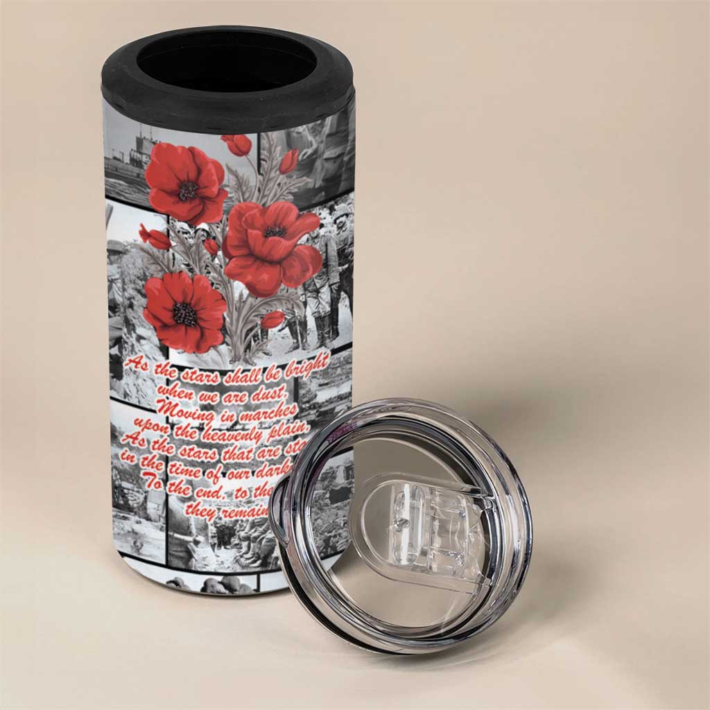ANZAC Day Gallipoli Campaign 4 in 1 Can Cooler Tumbler To The End They Remain