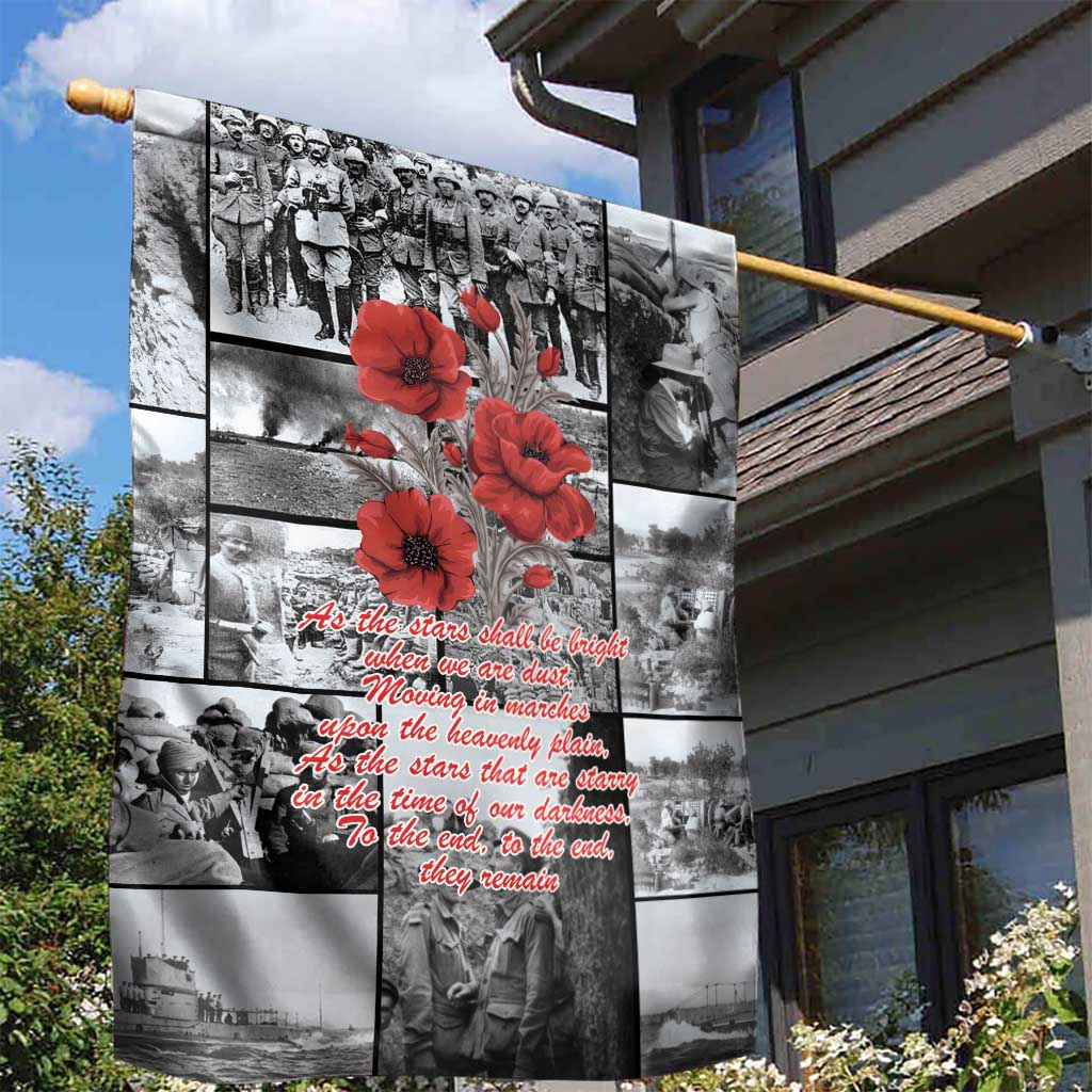ANZAC Day Gallipoli Campaign Garden Flag To The End They Remain