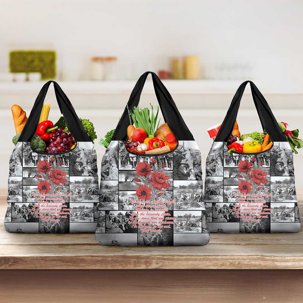 ANZAC Day Gallipoli Campaign Grocery Bag To The End They Remain