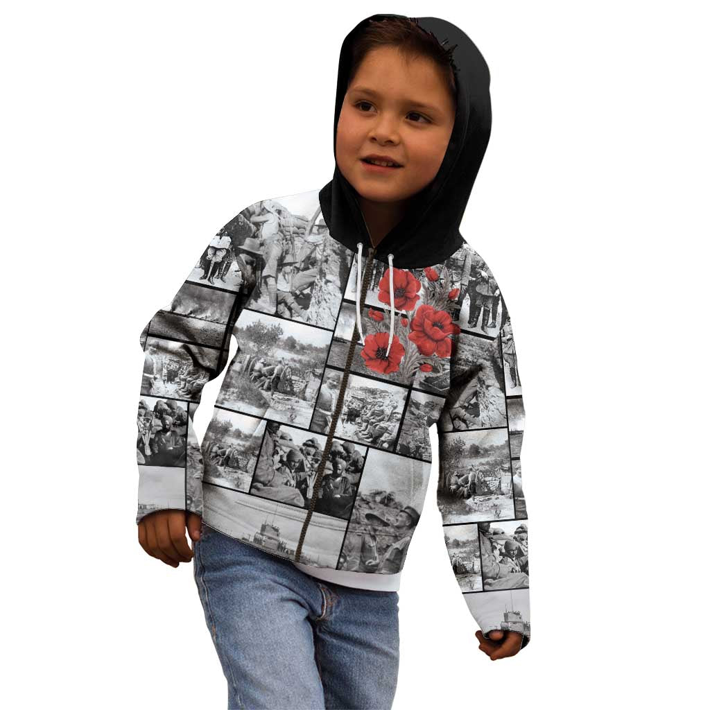 ANZAC Day Gallipoli Campaign Kid Hoodie To The End They Remain