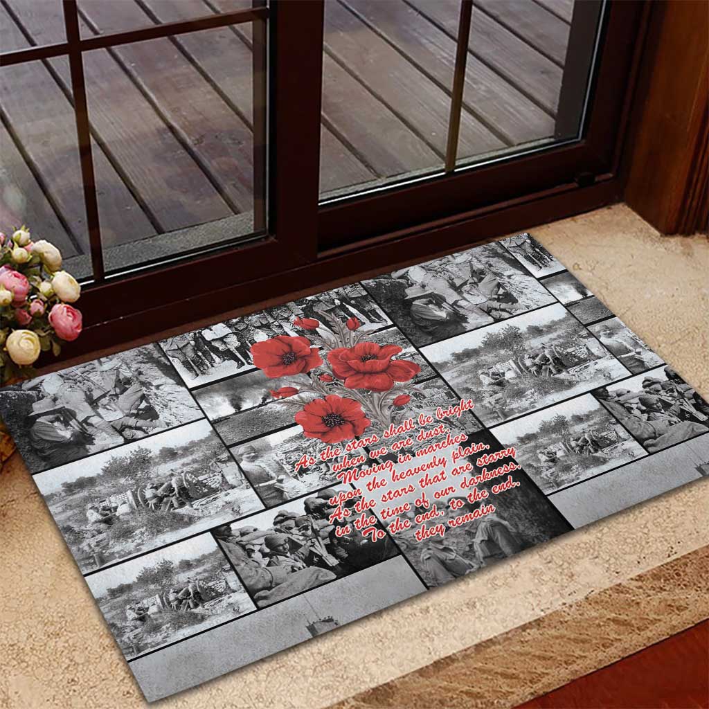 ANZAC Day Gallipoli Campaign Rubber Doormat To The End They Remain LT9 - Polynesian Pride