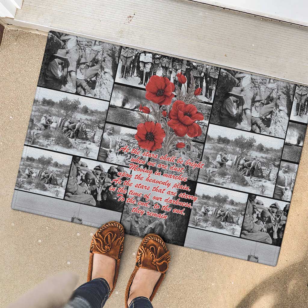ANZAC Day Gallipoli Campaign Rubber Doormat To The End They Remain LT9 - Polynesian Pride