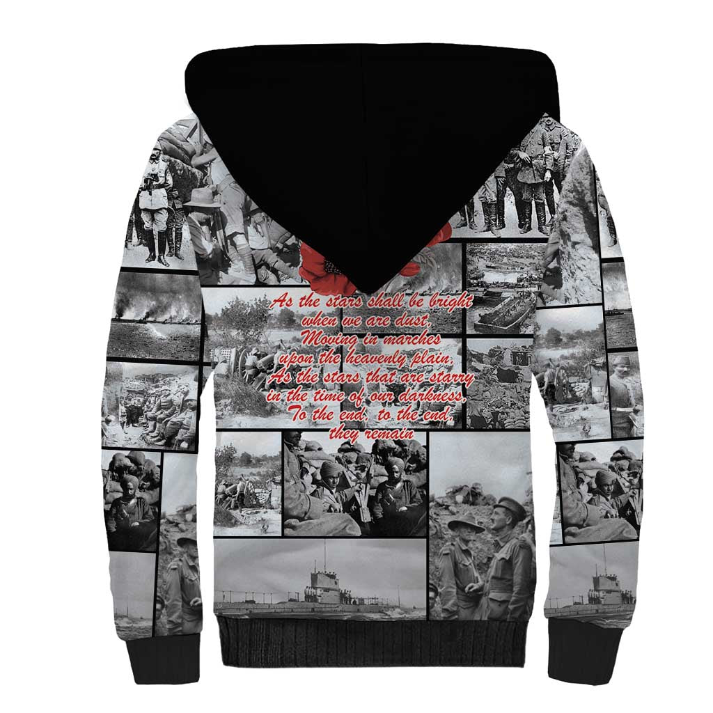 ANZAC Day Gallipoli Campaign Sherpa Hoodie To The End They Remain