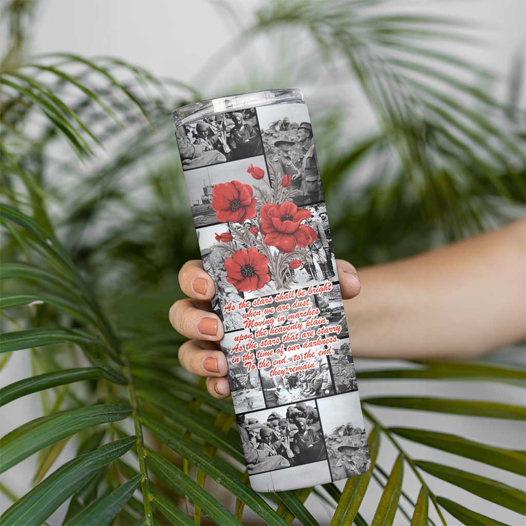 ANZAC Day Gallipoli Campaign Skinny Tumbler To The End They Remain