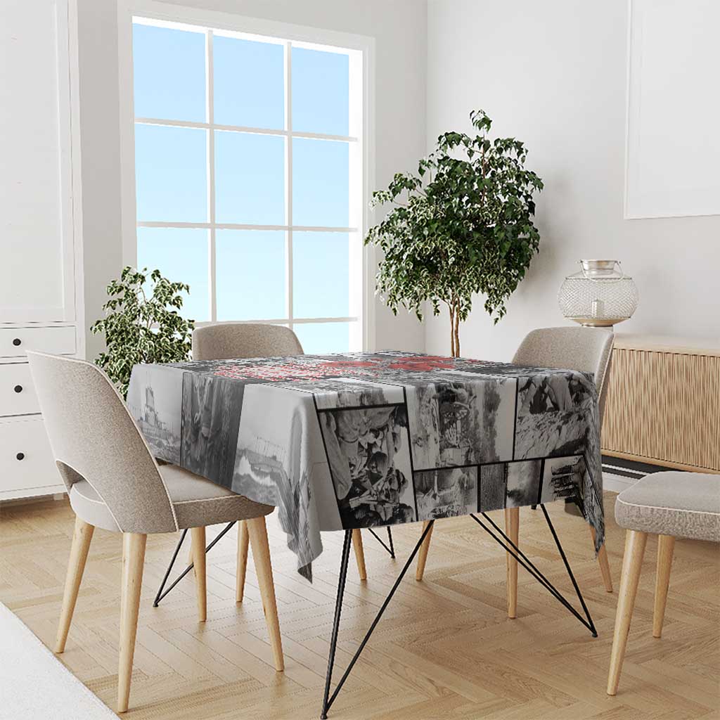 ANZAC Day Gallipoli Campaign Tablecloth To The End They Remain