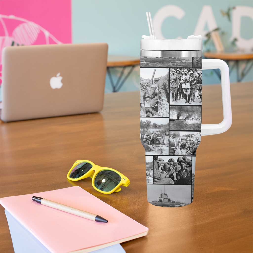 ANZAC Day Gallipoli Campaign Tumbler With Handle To The End They Remain