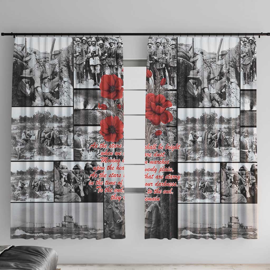 ANZAC Day Gallipoli Campaign Window Curtain To The End They Remain