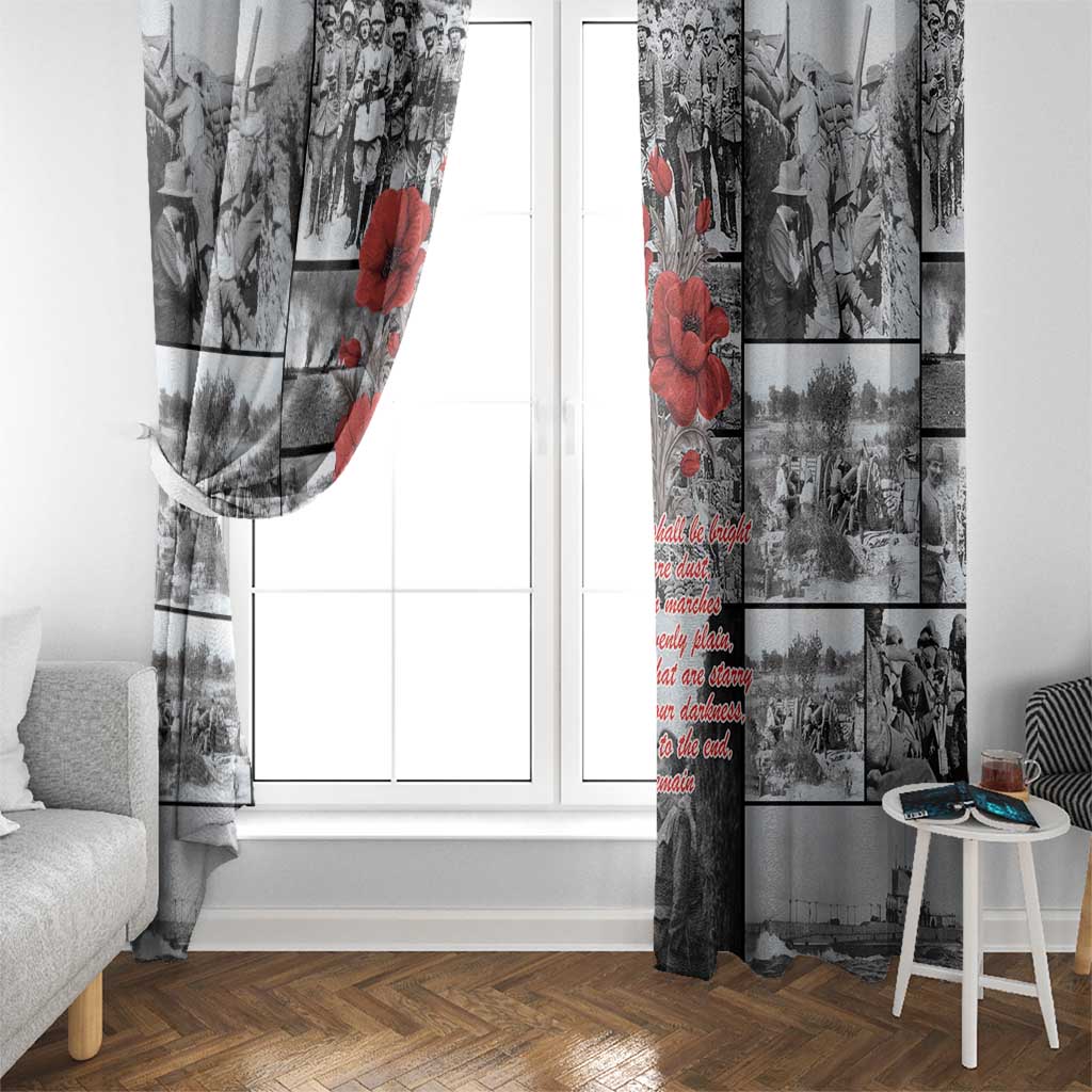 ANZAC Day Gallipoli Campaign Window Curtain To The End They Remain