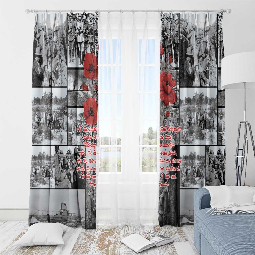 ANZAC Day Gallipoli Campaign Window Curtain To The End They Remain