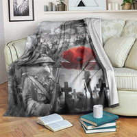 Black ANZAC Day The Battle of Lone Pine Blanket Kiwi-Kangaroo Soldier Lest We Forget