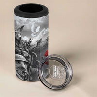 Black ANZAC Day The Battle of Lone Pine 4 in 1 Can Cooler Tumbler Kiwi-Kangaroo Soldier Lest We Forget
