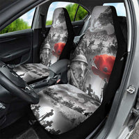 Black ANZAC Day The Battle of Lone Pine Car Seat Cover Kiwi-Kangaroo Soldier Lest We Forget