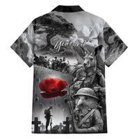 Black ANZAC Day The Battle of Lone Pine Family Matching Off Shoulder Maxi Dress and Hawaiian Shirt Kiwi-Kangaroo Soldier Lest We Forget
