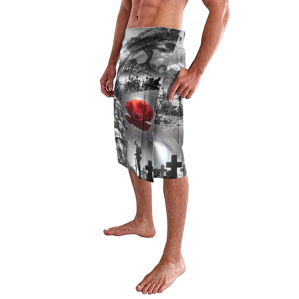 Black ANZAC Day The Battle of Lone Pine Lavalava Kiwi-Kangaroo Soldier Lest We Forget