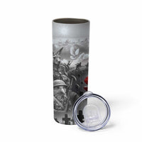 Black ANZAC Day The Battle of Lone Pine Skinny Tumbler Kiwi-Kangaroo Soldier Lest We Forget