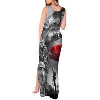 Black ANZAC Day The Battle of Lone Pine Tank Maxi Dress Kiwi-Kangaroo Soldier Lest We Forget