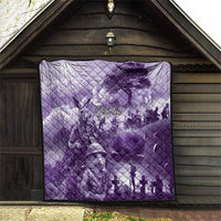 Purple ANZAC Day The Battle of Lone Pine Quilt Kiwi-Kangaroo Soldier Lest We Forget