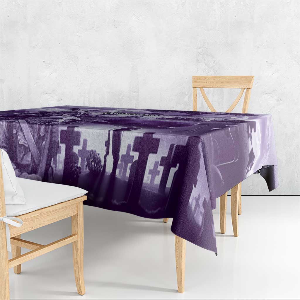 Purple ANZAC Day The Battle of Lone Pine Tablecloth Kiwi-Kangaroo Soldier Lest We Forget