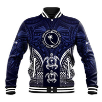 FSM Chuuk States Baseball Jacket Micronesia Six 9 One Polynesian Tribal Pattern
