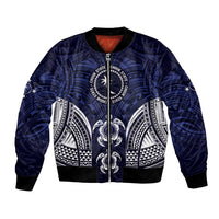 FSM Chuuk States Bomber Jacket Micronesia Six 9 One Polynesian Tribal Pattern