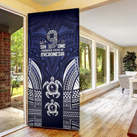 FSM Chuuk States Door Cover Micronesia Six 9 One Polynesian Tribal Pattern - Polynesian Pride