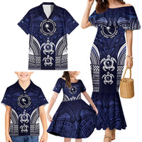 FSM Chuuk States Family Matching Mermaid Dress and Hawaiian Shirt Micronesia Six 9 One Polynesian Tribal Pattern