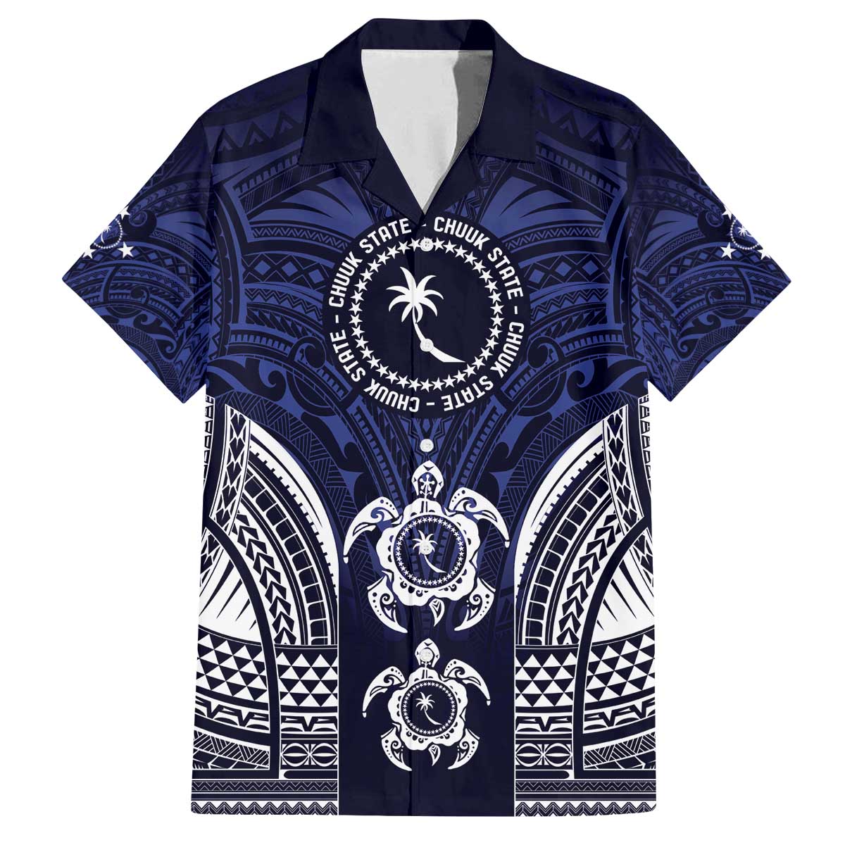 FSM Chuuk States Family Matching Off The Shoulder Long Sleeve Dress and Hawaiian Shirt Micronesia Six 9 One Polynesian Tribal Pattern
