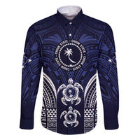 FSM Chuuk States Family Matching Off The Shoulder Long Sleeve Dress and Hawaiian Shirt Micronesia Six 9 One Polynesian Tribal Pattern