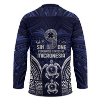 FSM Chuuk States Hockey Jersey Micronesia Six 9 One Polynesian Tribal Pattern - Polynesian Pride
