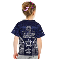 FSM Chuuk States Kid T Shirt Micronesia Six 9 One Polynesian Tribal Pattern