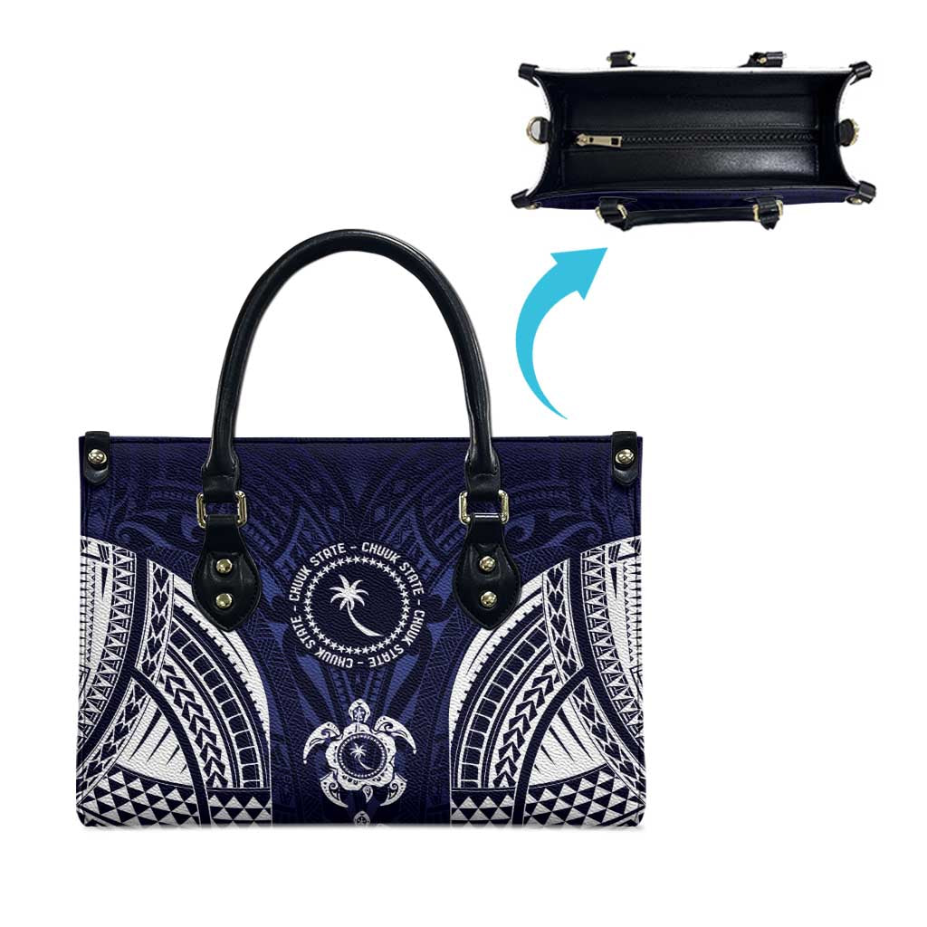 FSM Chuuk States Leather Bag Micronesia Six 9 One Polynesian Tribal Pattern - Polynesian Pride