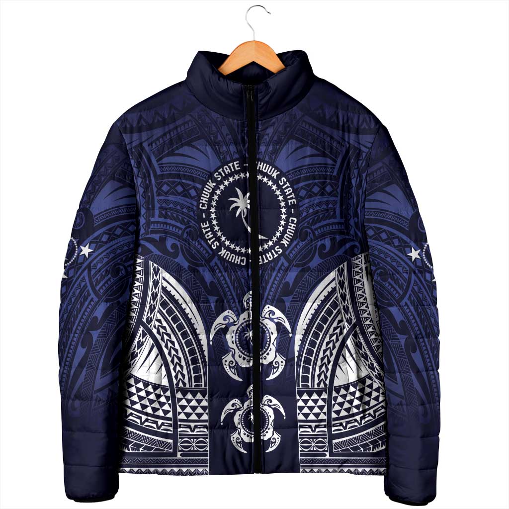 FSM Chuuk States Padded Jacket Micronesia Six 9 One Polynesian Tribal Pattern - Polynesian Pride