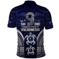 FSM Chuuk States Polo Shirt Micronesia Six 9 One Polynesian Tribal Pattern