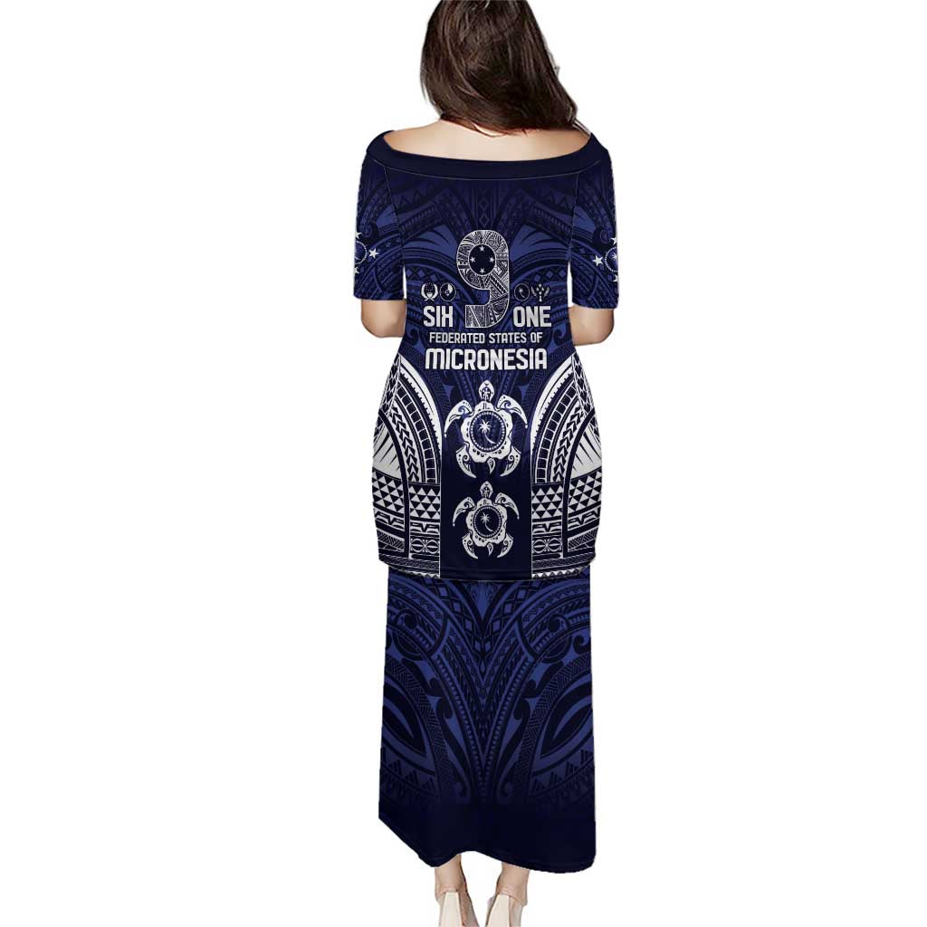 FSM Chuuk States Puletasi Micronesia Six 9 One Polynesian Tribal Pattern