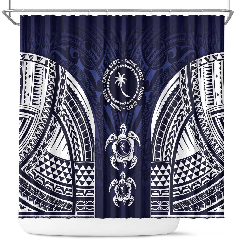 FSM Chuuk States Shower Curtain Micronesia Six 9 One Polynesian Tribal Pattern