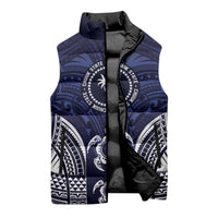 FSM Chuuk States Sleeveless Puffer Jacket Micronesia Six 9 One Polynesian Tribal Pattern - Polynesian Pride